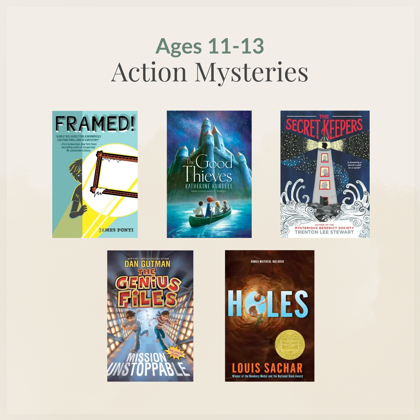 Ages 11–13: Action Mysteries sampler