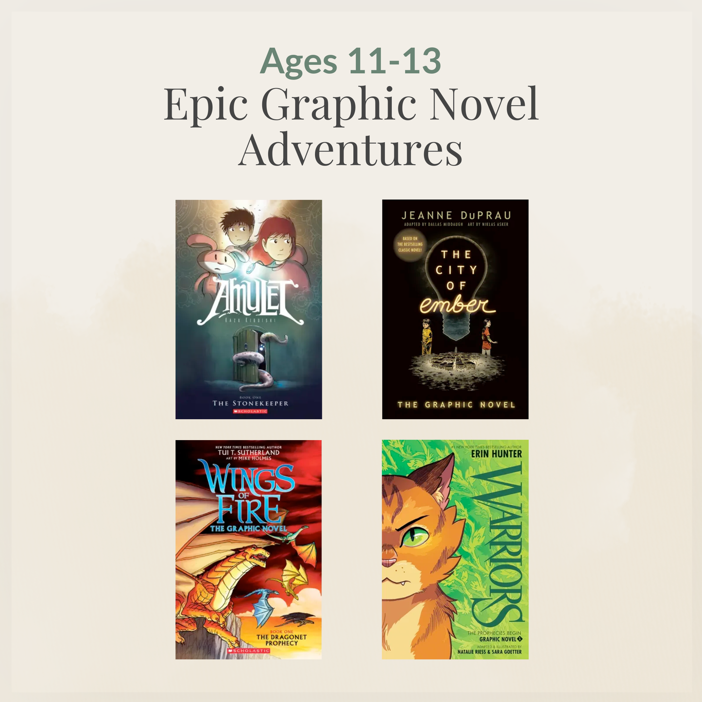 Ages 11–13: Epic Graphic Novel Adventures sampler