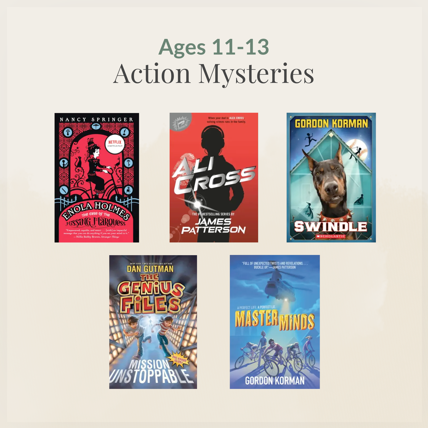 Ages 11–13: Action Mysteries sampler