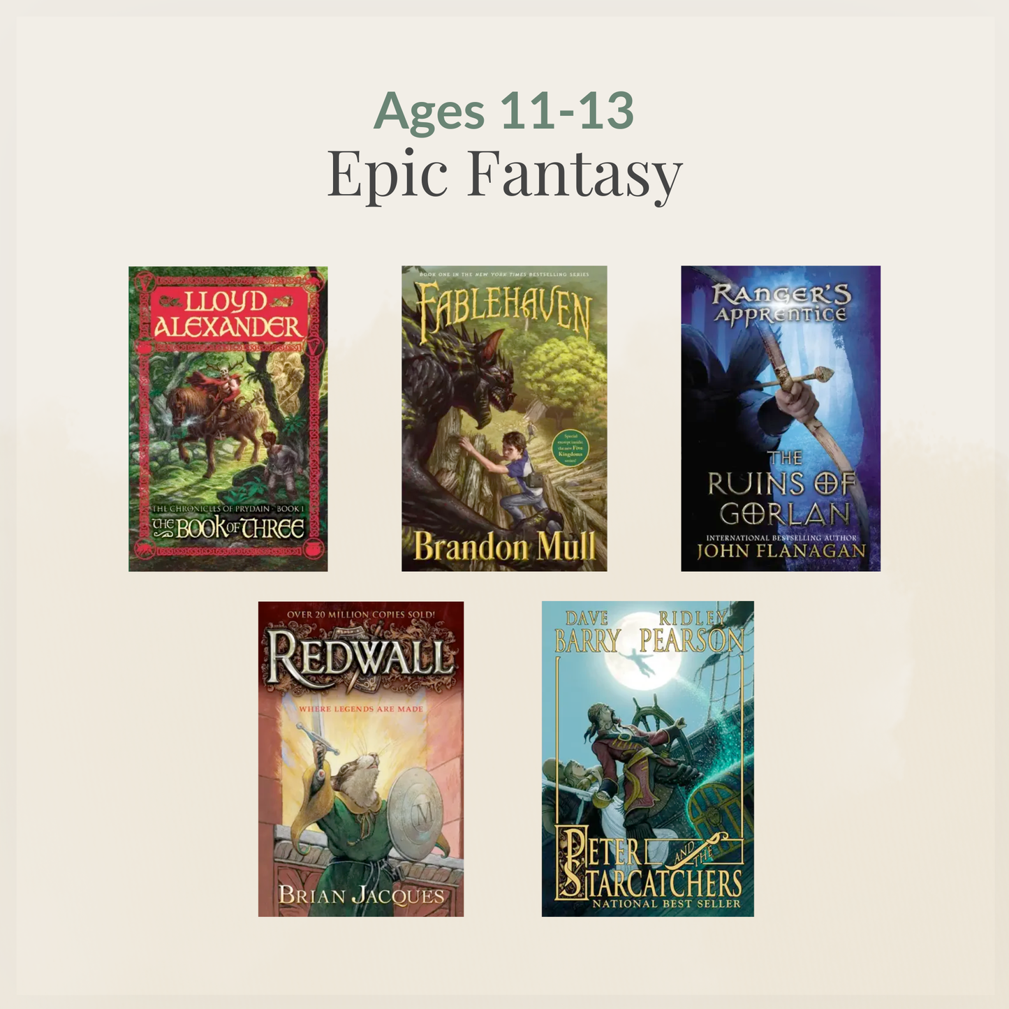 Ages 11–13: Epic Fantasy sampler