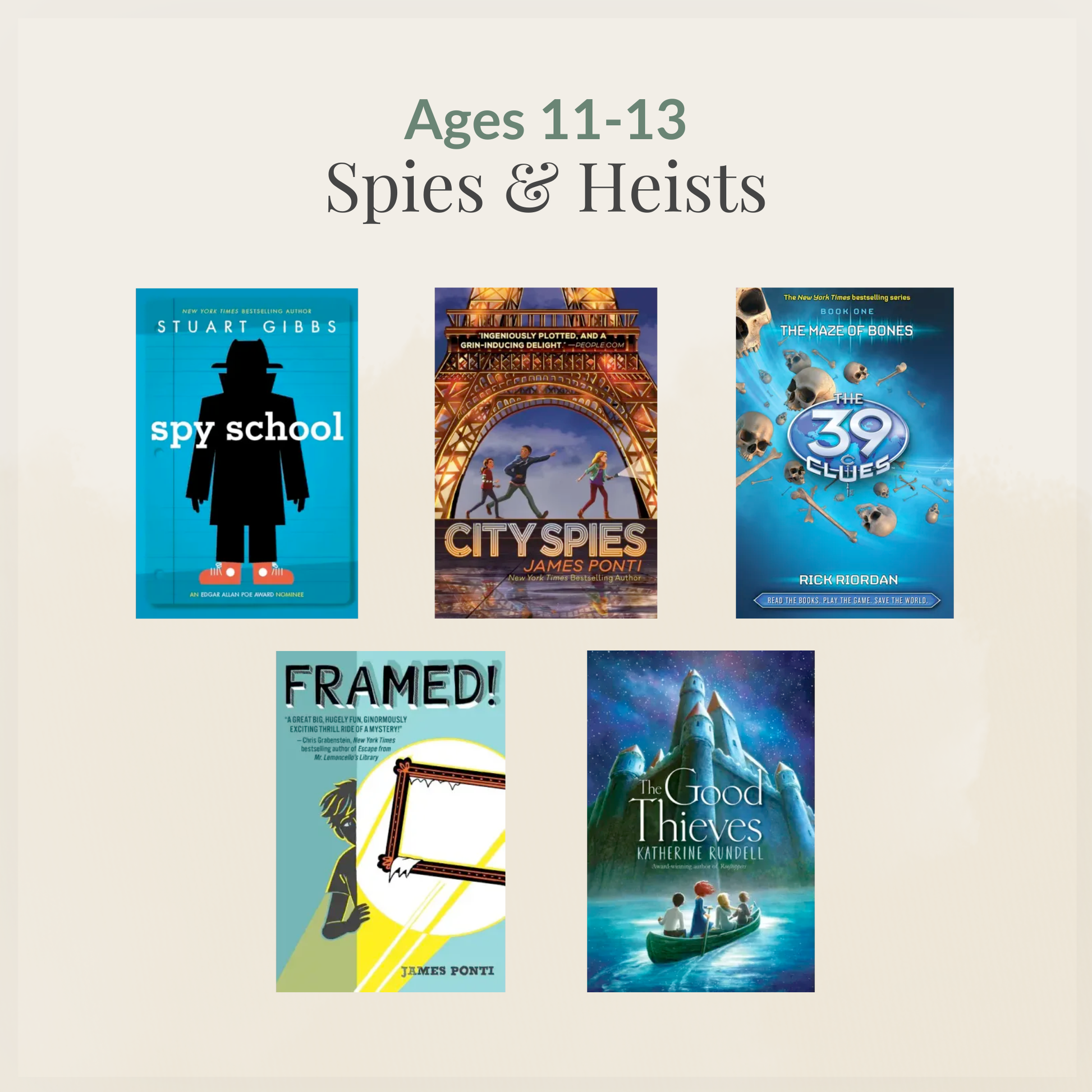 Ages 11–13: Spies & Heists sampler