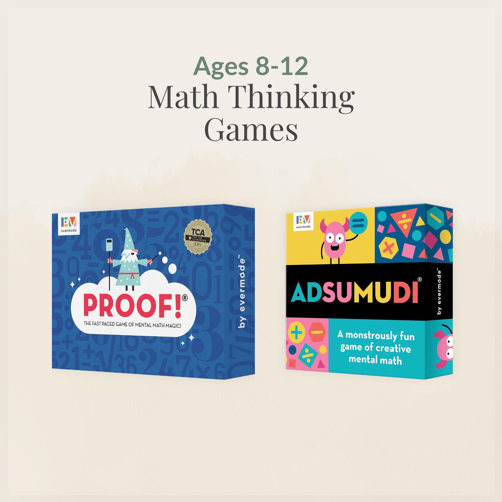 Ages 8–12: Math Thinking Games collection