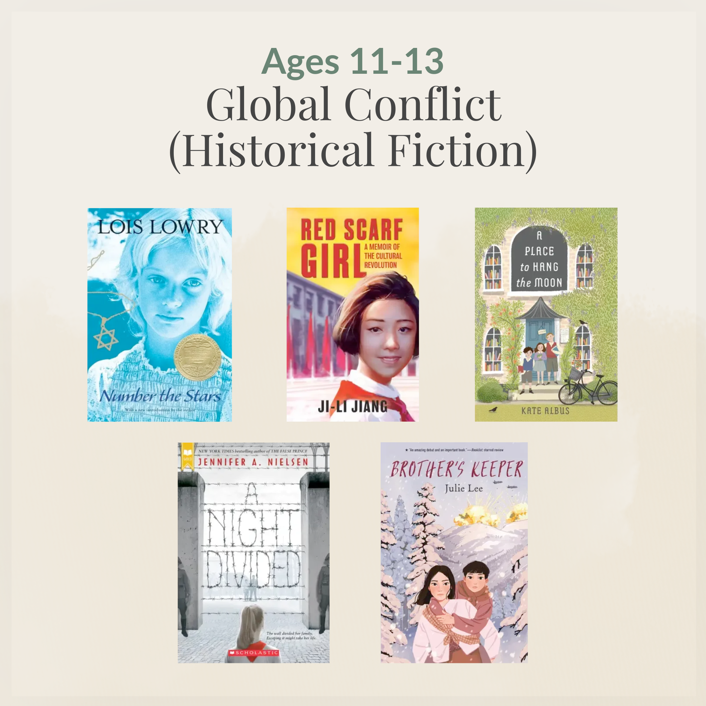 Ages 11–13: Global Conflict (Historical Fiction) sampler