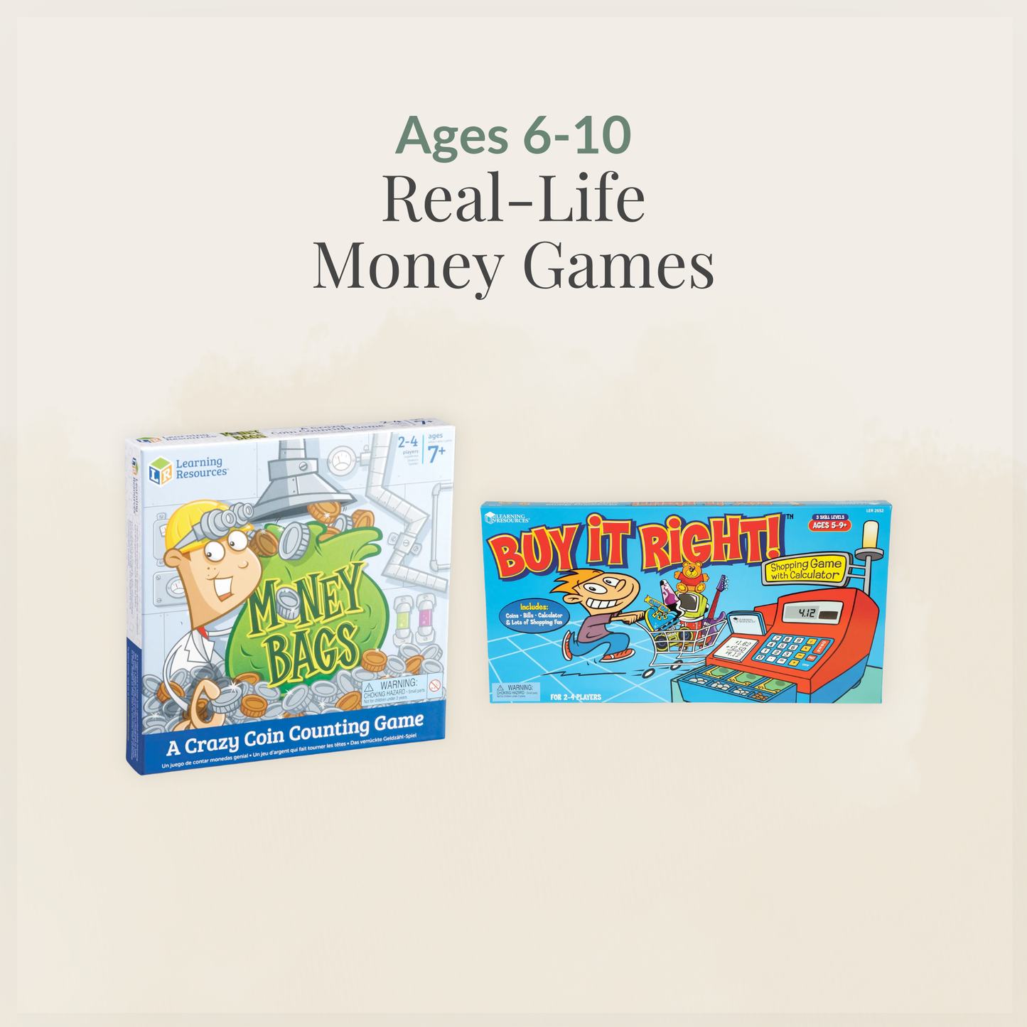 Ages 6–10: Real-Life Money Games Collection